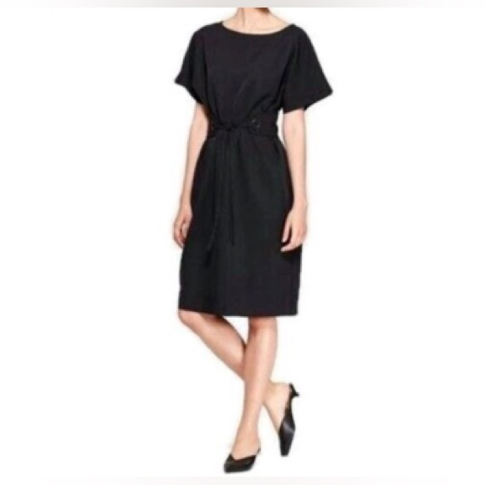 Prologue Boatneck Dolman Sleeved Tie Dress